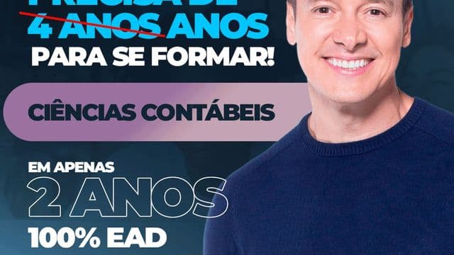Banner do curso de Ciências Contábeis da UFEM, bacharelado EAD em até 2 anos