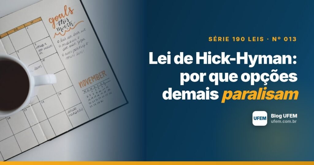 Lei de Hick-Hyman: por que opções demais paralisam