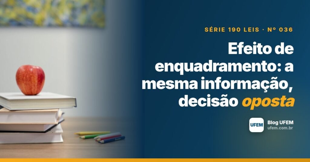 Efeito de enquadramento: a mesma informação, decisão oposta