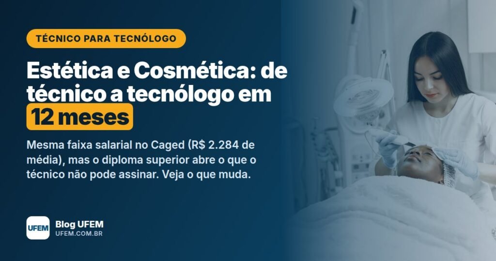 Esteticista realiza procedimento facial em cliente numa clinica de estetica, capa do artigo Tecnico para Tecnologo em Estetica e Cosmetica